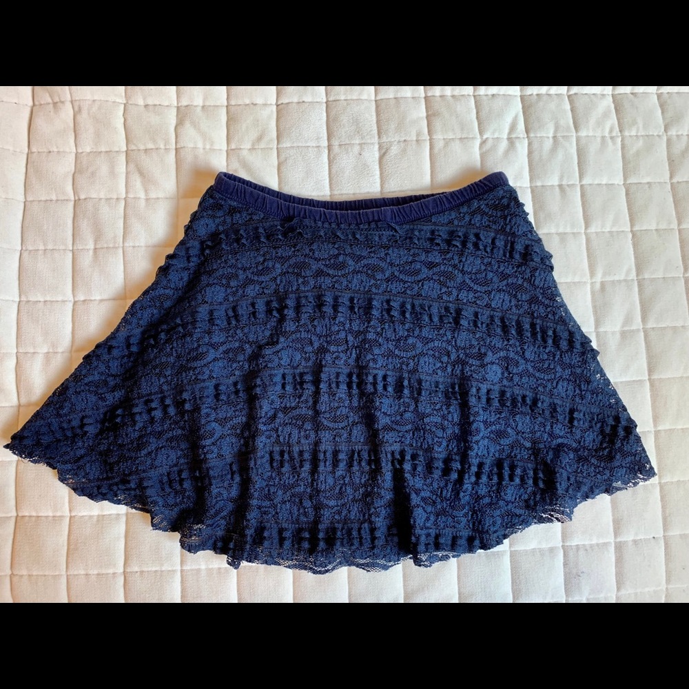 Navy blue lace skirt